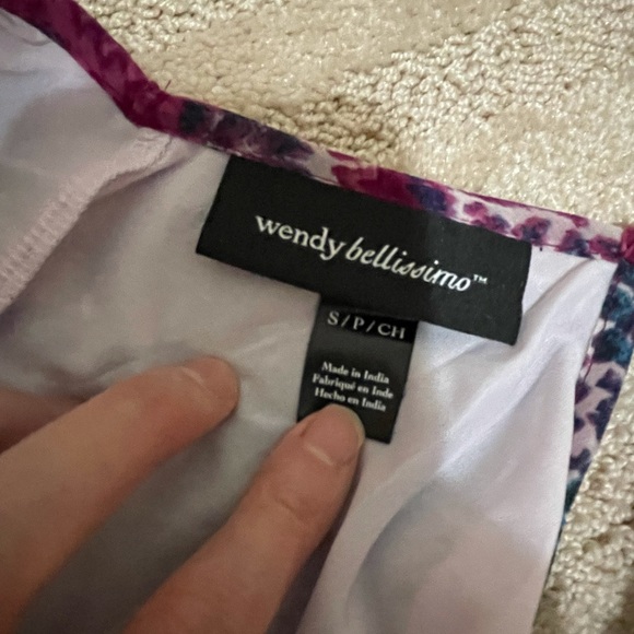 Handkerchief maternity dress in purple paisley size small - Picture 4 of 7